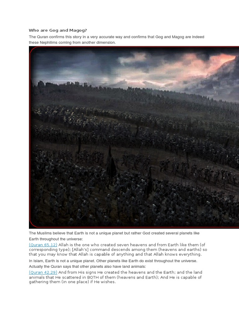 Who Are Gog and Magog God In Islam Quran