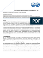 Estimation of Well Skin Induced by Accumulation of Completion Fluid Around the Wellbore