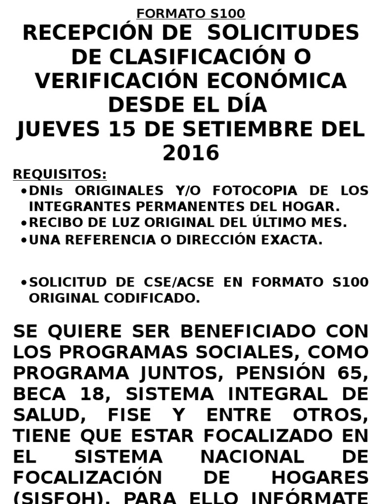 Formato S100 | PDF | Finanzas y dinero