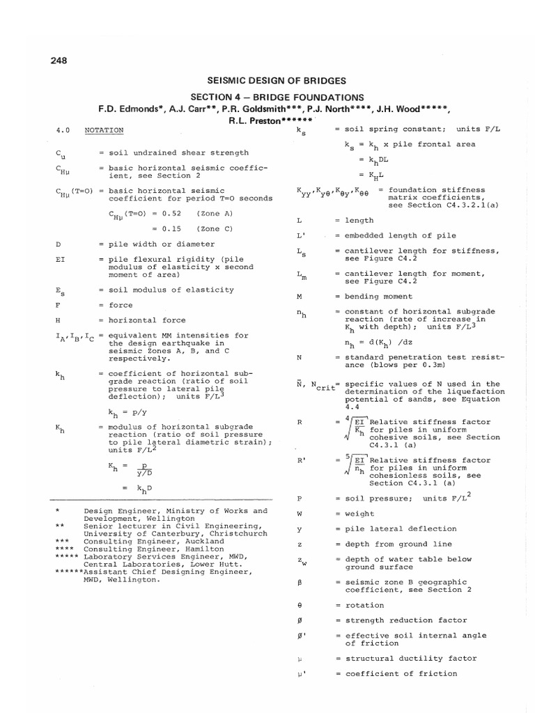 Seismic Design Guidelines for Bridge Foundations | PDF | Stiffness ...