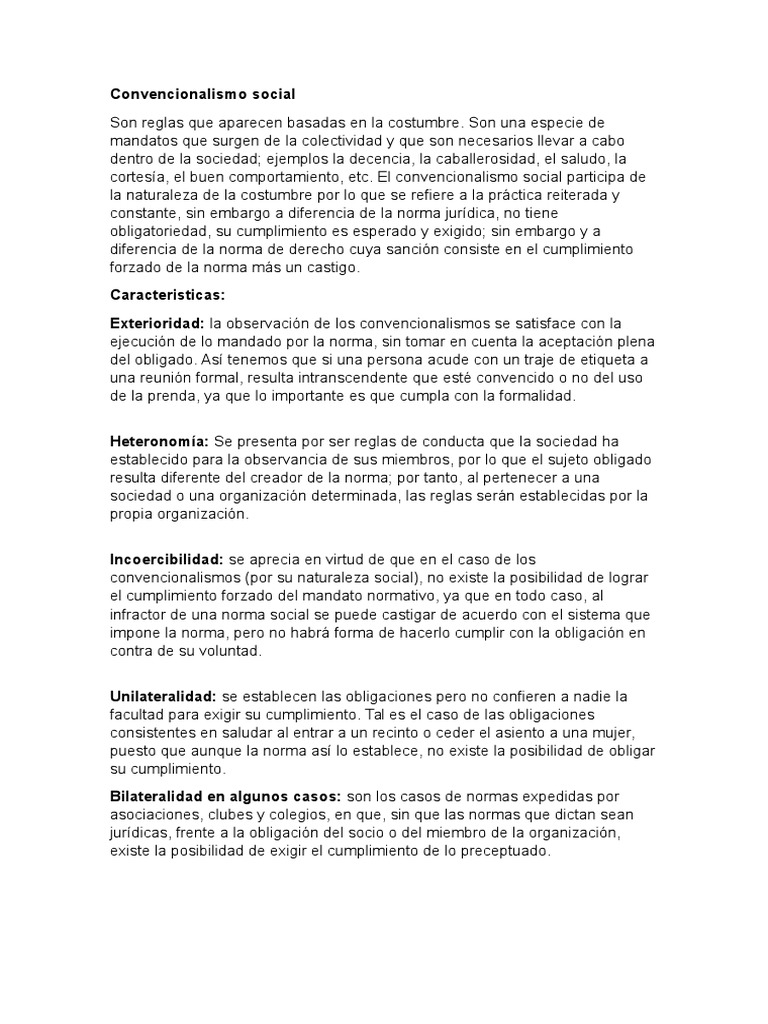 Convencionalismo Social DERECHO Norm (Social) Society