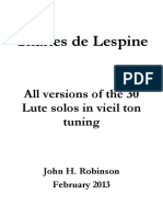 Lespine Lute Solos in Modern Good Transcription