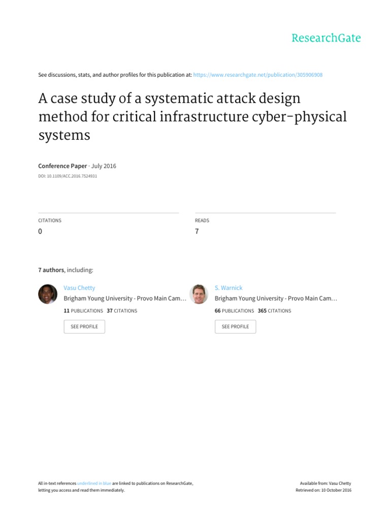 Systematic Attack Design for CPS | PDF | Control Theory | Computer Security