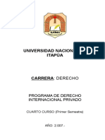 Derecho Internacional Privado (4º Curso)