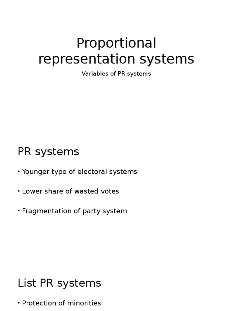 Proportional Representation Systems Explained | PDF | Business
