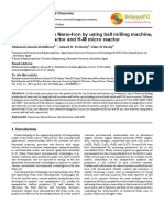 Production of Pure Nano-Iron by Using Ball Milling Machine