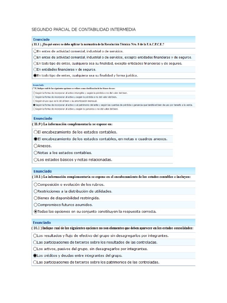 Segundo Parcial de Contabilidad Intermedia | PDF
