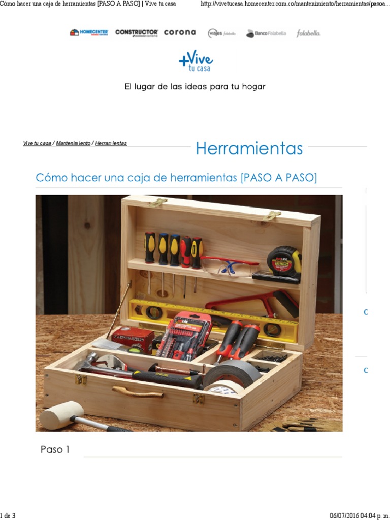 Cómo hacer una caja de herramientas