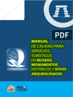 Manual de Calidad para Servicios Turísticos en Museos, Monumentos Históricos y Sitios Arqueológicos