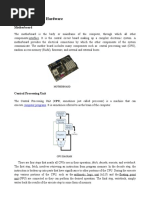 Parts of Computer Hardware: Motherboard