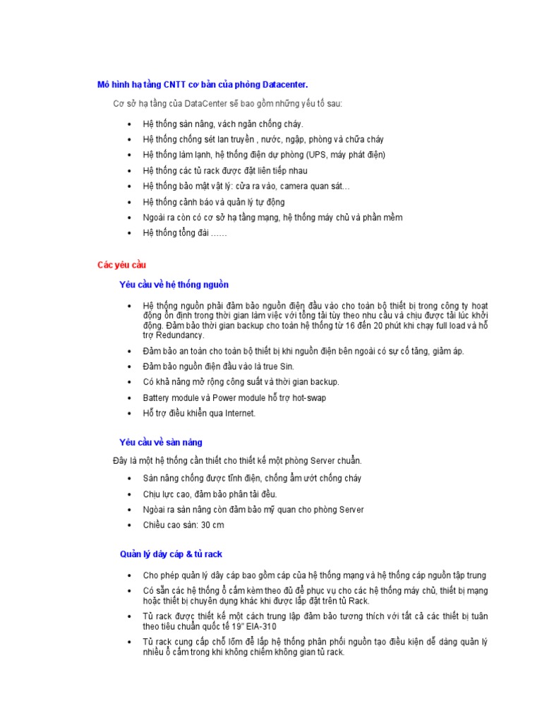 Giai Phap Server Room PDF | PDF