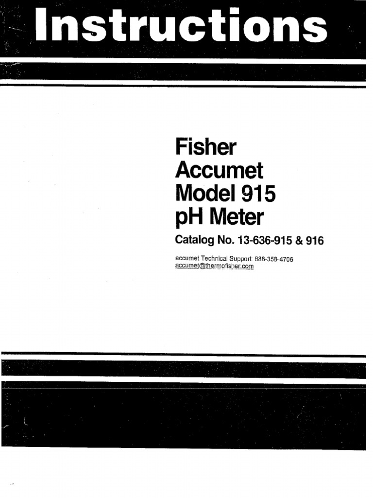 Accumet 915 PH Meter Manual PDF