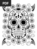 Day of The Dead Coloring Pages For Grown Ups PDF