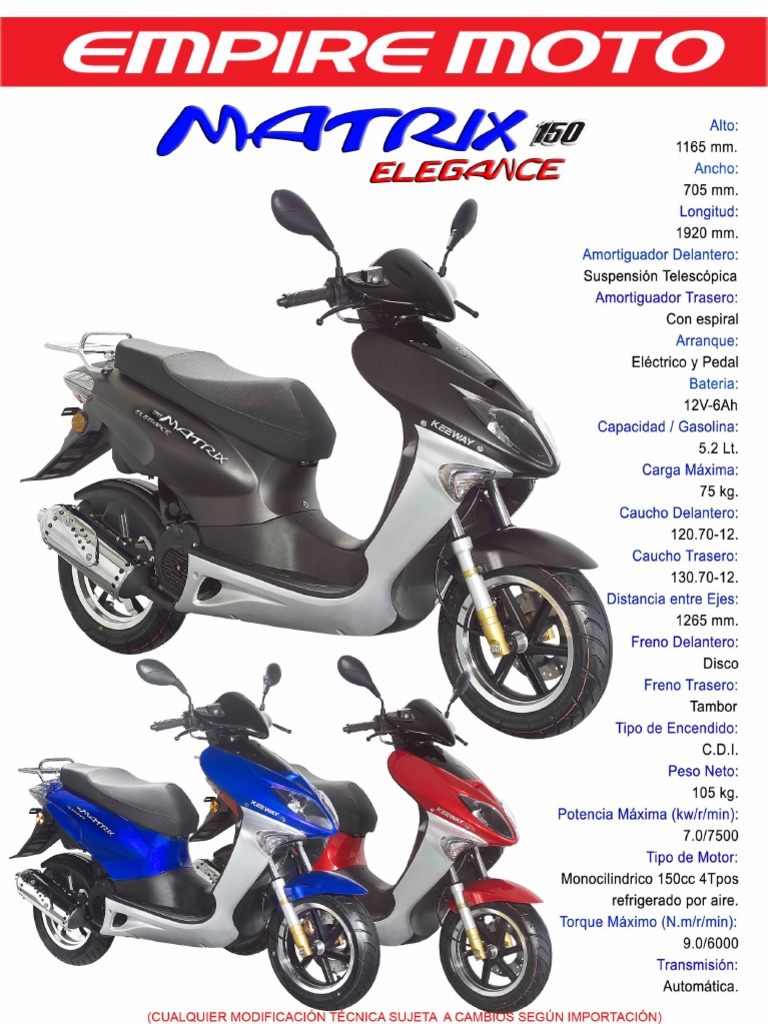 Ficha Matrix Elegance 150 2009 | PDF