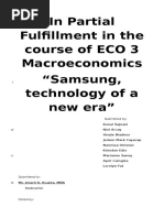 In Partial Fulfillment in The Course of ECO 3 Macr