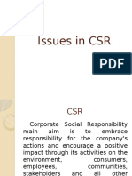 Issues in Csr