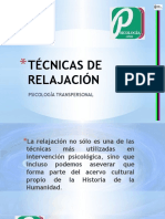 Técnicas de Relajación Dentro Del Marco Teórico de La Psicología Transpersonal