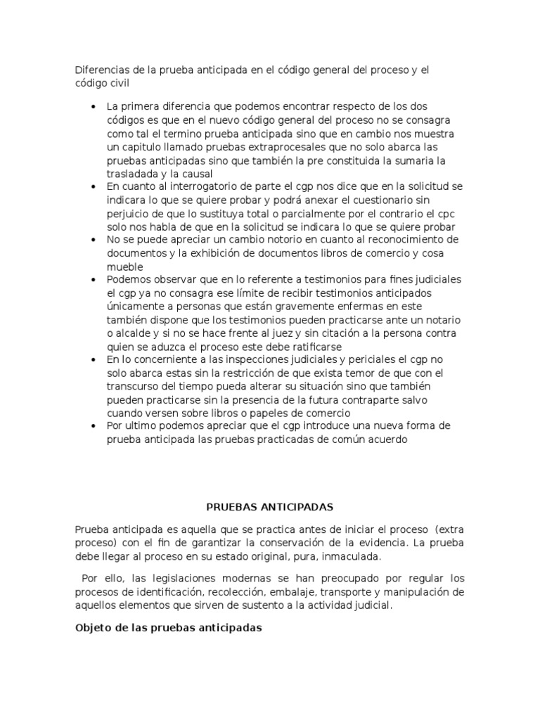 La Prueba Anticipada | PDF | Evidencia (ley) | Demanda judicial