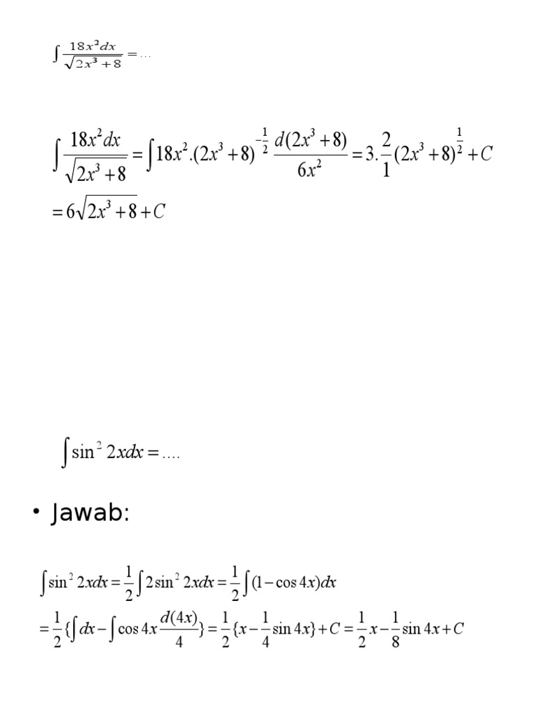 Integral Calculus Solutions and Steps | PDF | Teaching Methods & Materials