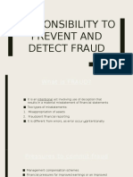 Responsibily To Prevent and Detect Fraud