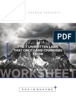 The 7 Unwritten Laws That Only Game Changers Know Worksheet PDF