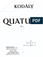 Kodaly - String Quartet No. 1, Op. 2 - Violin I PDF