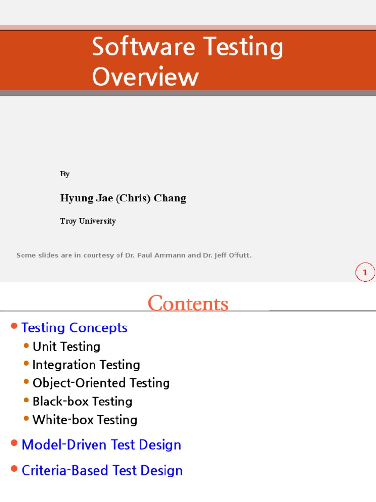 08 00 SW Testing Overview | PDF | Software Testing | Unit Testing