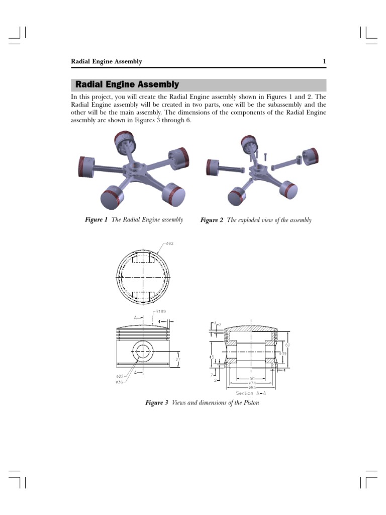 Radial Engine Assembly.pdf | Piston | Internal Combustion Engine
