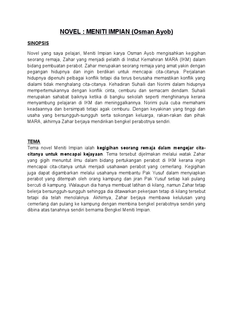 Novel Tingkatan 2