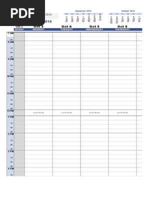Weekly Calendar