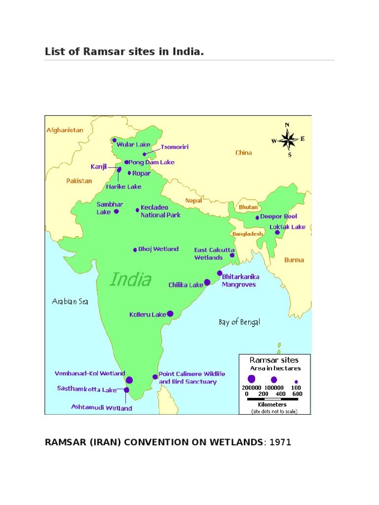 List of Ramsar Sites in India PDF Wetland Conservation