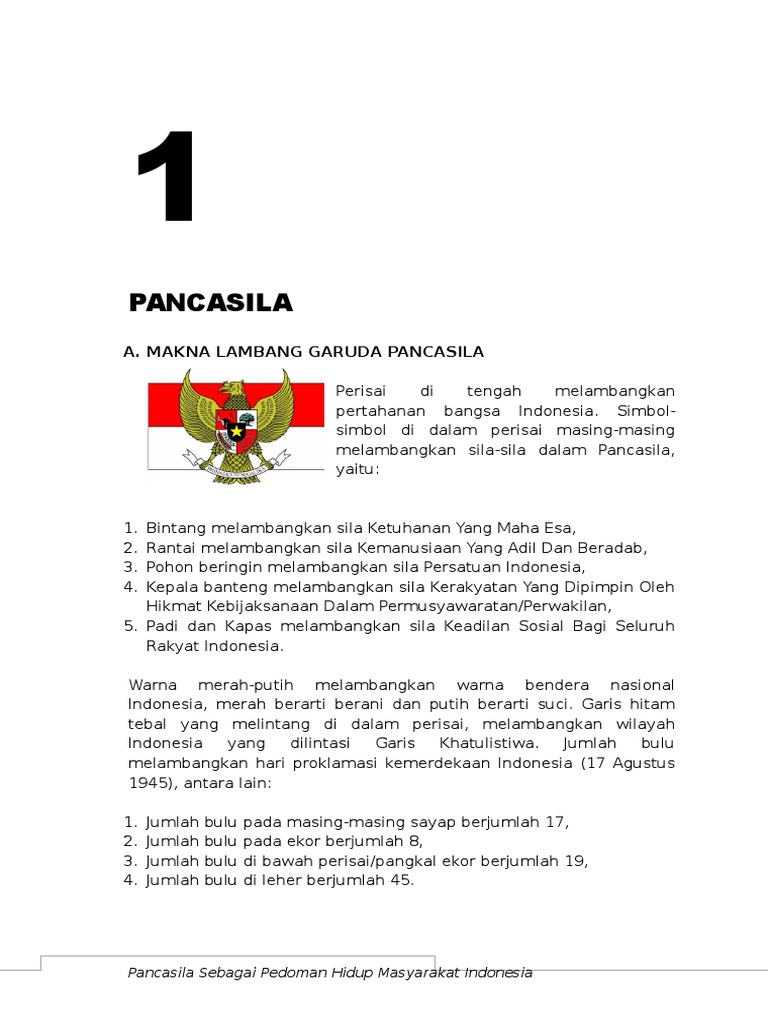92958687 Pancasila Sebagai Pedoman Hidup Masyarakat Indonesia Docx