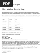 Class Module Step by Step PDF