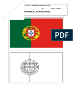 Ficha Bandeira de Portugal Pintar