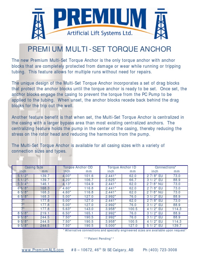 Catalogo de Anclas de Torque PREMIUM PDF | PDF