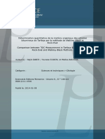 ELBATAL - Youness - Détermination Quantitative de La Matière Organique Des Schistes Bitumineux de Tarfaya