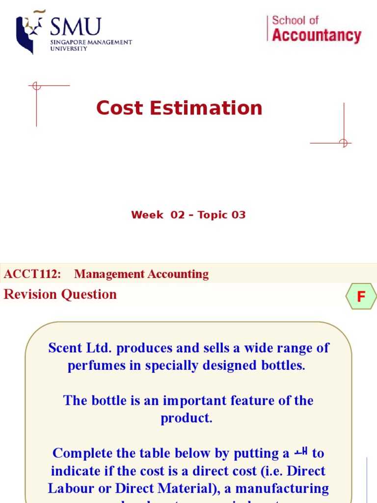 Week 02 - Topic 03 - Cost Estimation - Elearn | PDF | Outlier ...