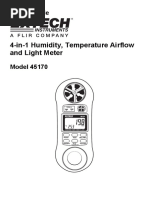 4-In-1 Humidity, Temperature Airflow and Light Meter