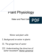 Plant Physiology: Water and Plant Cells