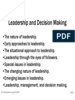 Leadership and Decision Making: Written by Karen Leong 2/5/2007