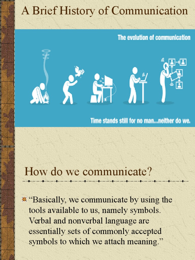 Evolution of Communication Methods | PDF | Nonverbal Communication ...