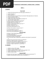 Web Technology Important 2 Marks and 11 Marks