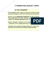 2) Product Marketing Budget Template.xls