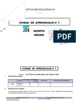 UNIDAD DE APRENDIZAJE 5° DE ED. PRIMARIA SEPTIEMBRE 2016