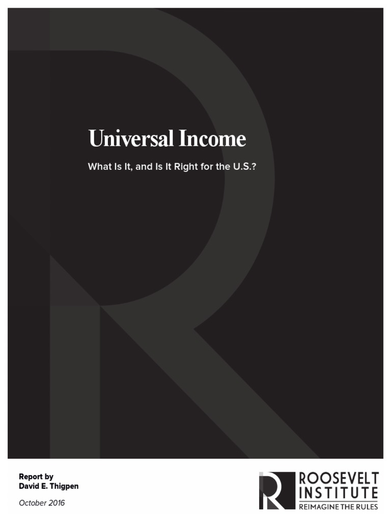 Universal Income: A U.S. Perspective | PDF | Employment | Taxes