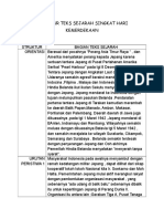 Struktur Teks Sejarah Singkat Hari Kemerdekaan