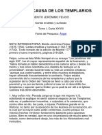 Templarios - Feijoo, Benito Jerónimo - Sobre la Causa de los Templarios.pdf