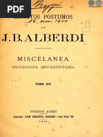 ESCRITOS POSTUMOS DE J B ALBERDI - TOMO XIII - ANO 1900 - PORTALGUARANI