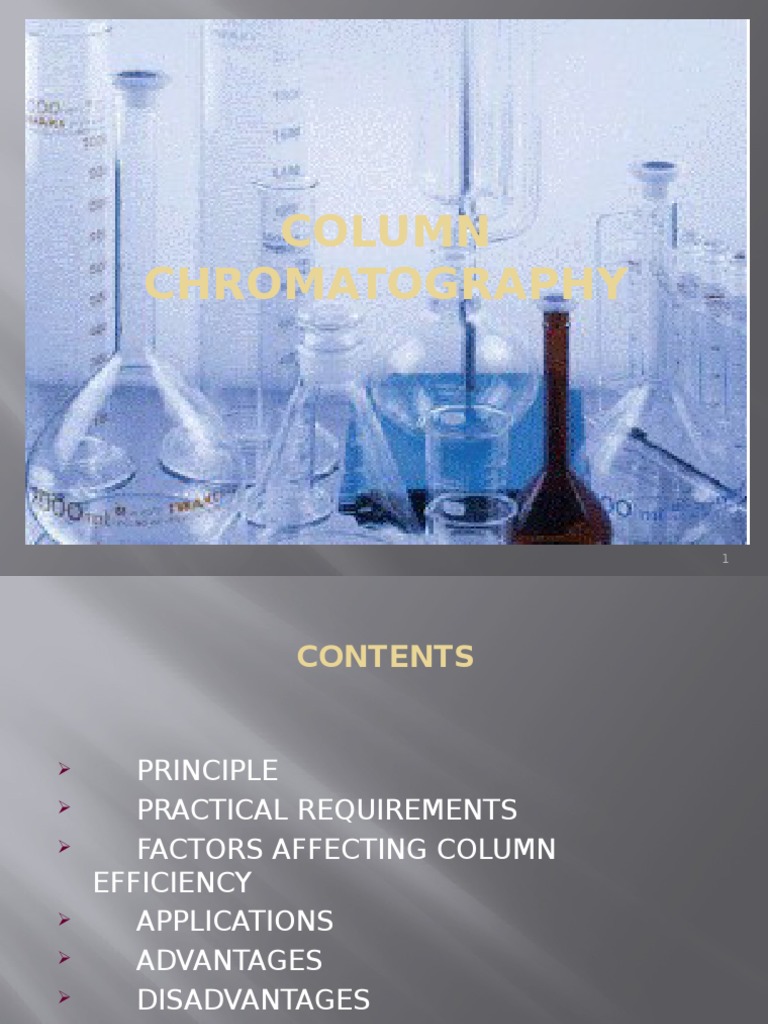 Column Chromatography PDF Elution Chromatography