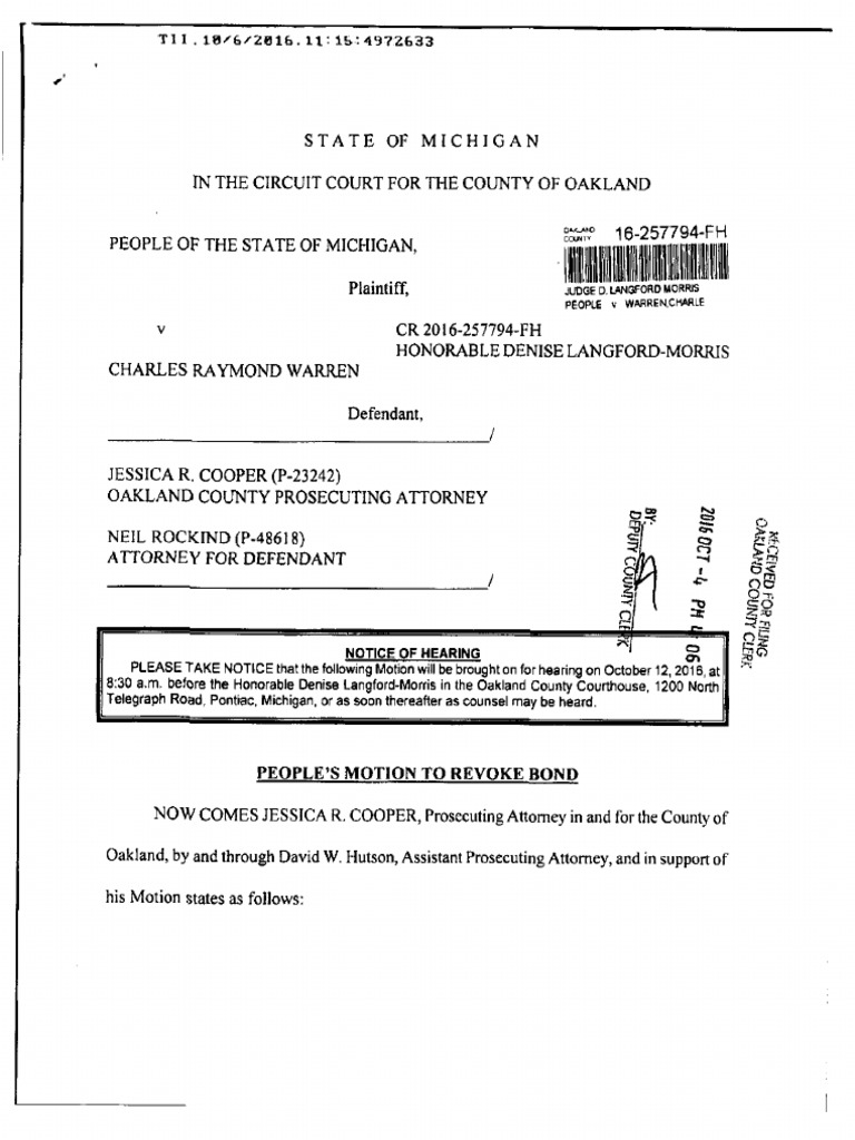 People's Motion To Revoke Bond PDF